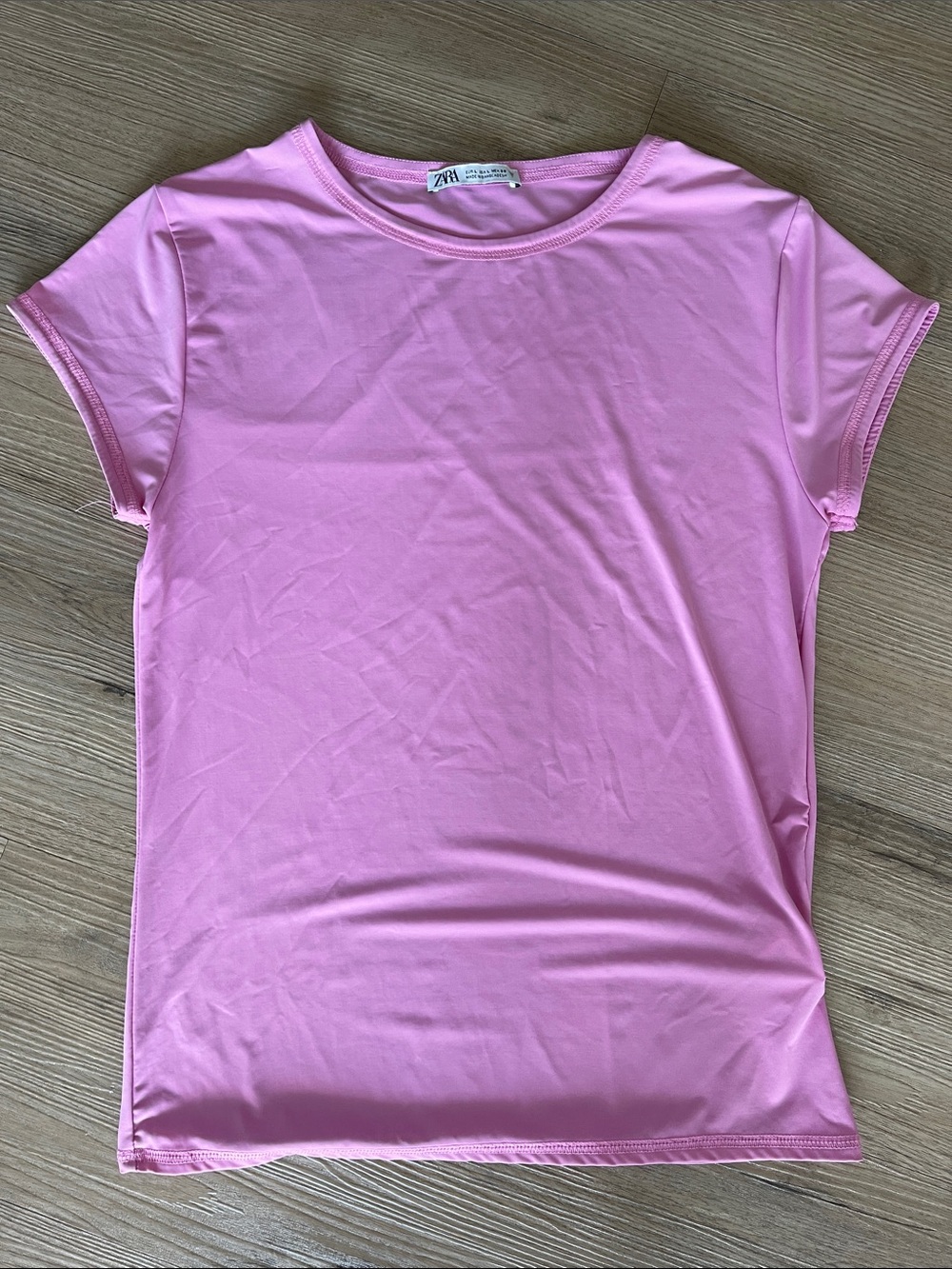 Zara Light Pink Short Sleeve Crewneck Tee